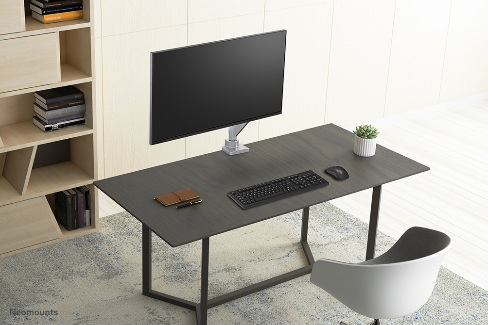 Neomounts NM-D775SILVER Brazo de monitor 10-32" - resorte de gas - Topfix - Tope-a-180°